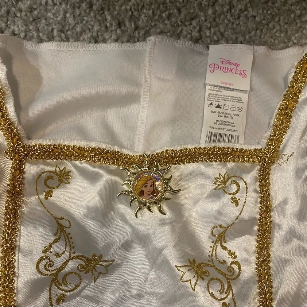 Disney Rapunzel Wedding Dress NEW Medium 8-10 White Gold Tulle Play Bride